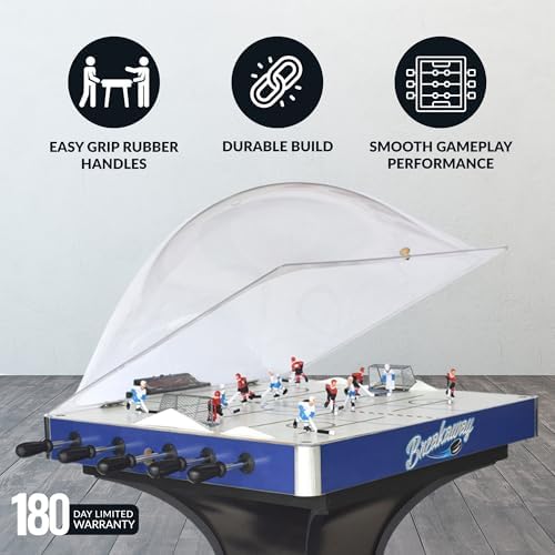 Hathaway Breakaway 41-In Dome Hockey Table for Family Game Room - With EZ-Grip Handles, Easy-Open Dome Top, LED Scoring Unit
