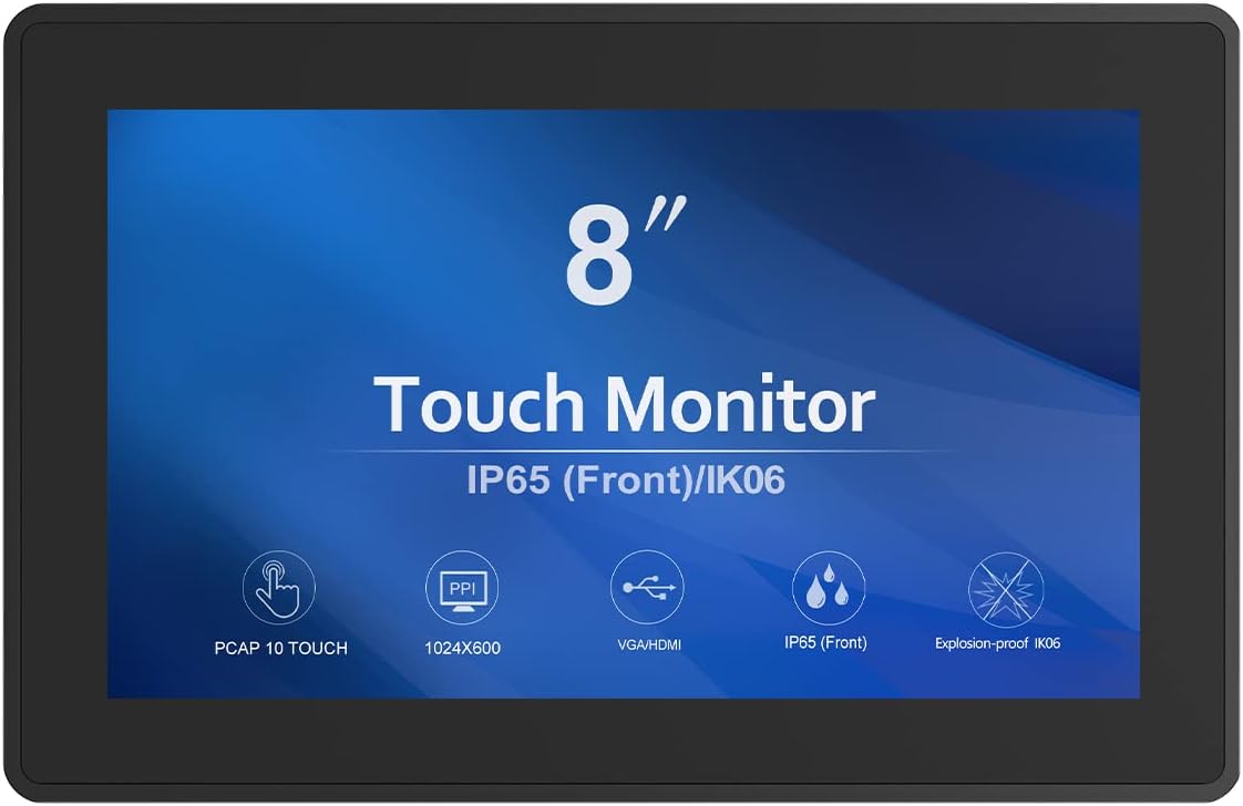 GreenTouch 18.5 Industrial Touch Monitor Open Frame, HDMI/VGA/DVI Interface, Muliti Touch Capacitive Touch Screen Technology