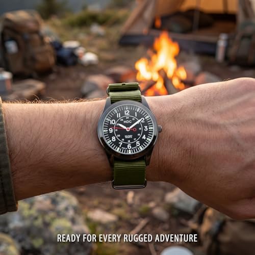 Infantry MDC Mens Military Field Watch, Japanese Quartz, Slip-Thru Nylon