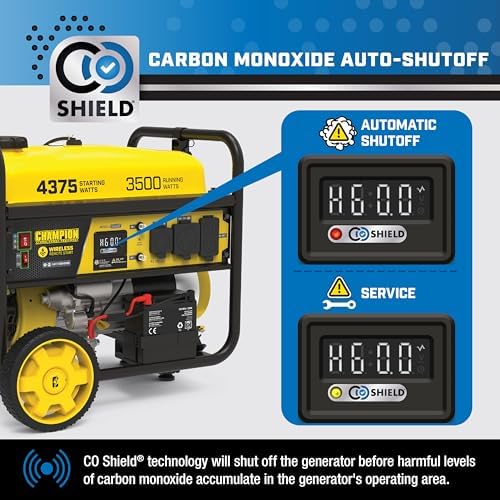 Champion Power Equipment 4375-Watt Wireless Remote Start RV Ready Portable Generator with Free 3-Year Warranty