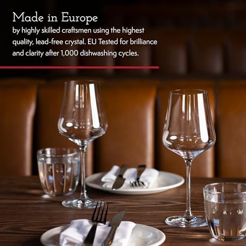 Gabriel-Glas StandArt Crystal Wine Glasses, Set of 2 with Gift Box - Premium, Universal Wine Glass for Red and White Wine - Dishwasher Safe, Lead-Free, 16 oz.