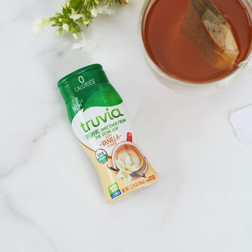 Truvia Organic Zero-Calorie Liquid Stevia Sweetener, 2.7 fluid ounce bottle, Vanilla flavor