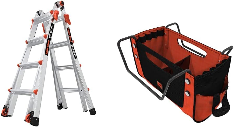 Little Giant Velocity, Aluminum Ladder, 14 ft Reach, 15413-001 | Telescoping Multi-Position Ladder with Extension, A-Frame, 90-Degree & Trestle Modes, 300 lbs. Rating