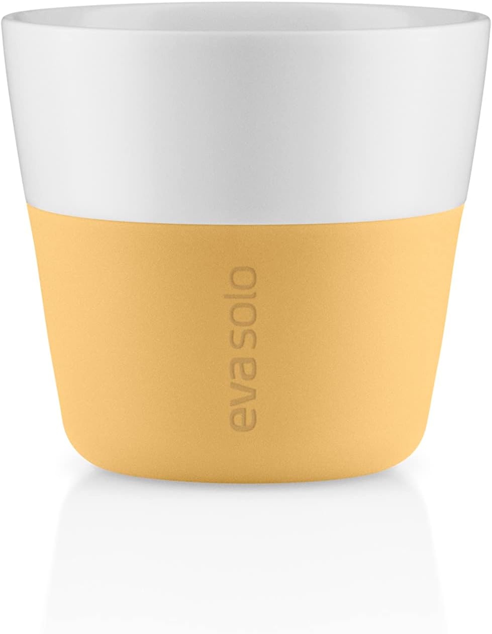 Eva Solo | 2 Lungo Tumbler Mugs | 8 oz Porcelain Coffee Cup Tumblers with Silicone-coated Grip | Danish Design, Functionality & Quality | Black