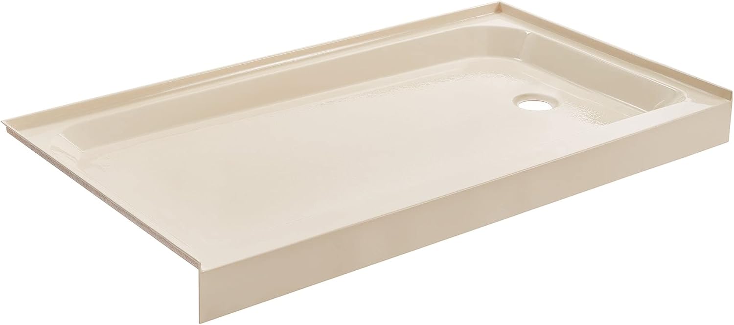 Voltaire 60" x 32" Single-Threshold, Right-Hand Drain, Shower Base in Gray