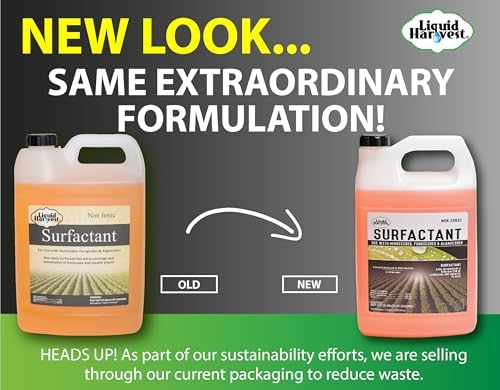 Liquid Harvest Concentrated Surfactant for Herbicides Non-Ionic Gallon (128oz), Increase Product Coverage, Increase Product Penetration