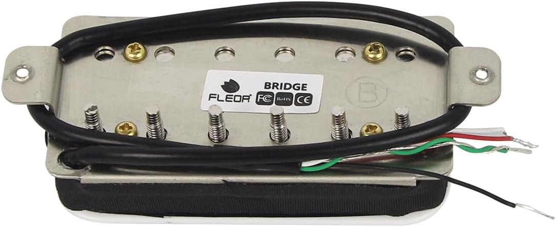 FLEOR Alnico 5 Guitar Pickup Double Coil Humbucker Pickups Neck and Bridge Set Black