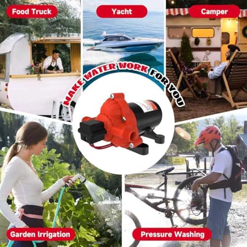 RV Fresh Water Diaphragm Pump 12 Volt DC 4.0 GPM 50PSI