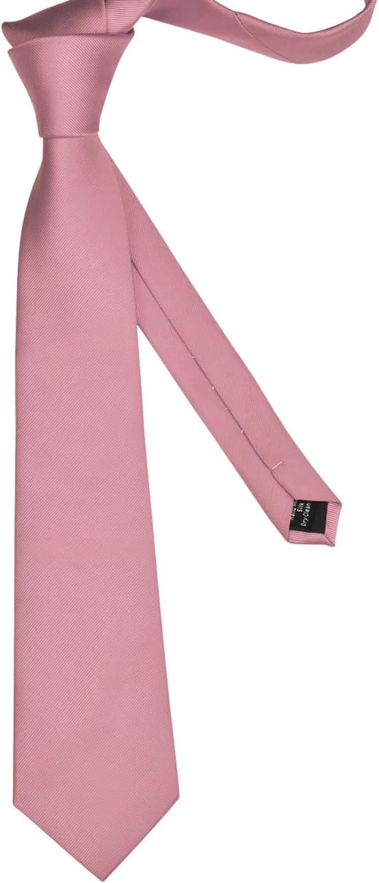 GUSLESON Classic New 3.15"（8cm） Men's Solid Color Necktie Wedding Business Tie + Gift Box