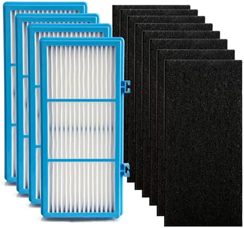 Aer1 Filter Replacement for Holmes AER1 Air Purifiers, 4 True Air Filters + 8 Carbon Booster Filters for Replacement Parts # HAPF300AH-U4R, HAP242-NUC