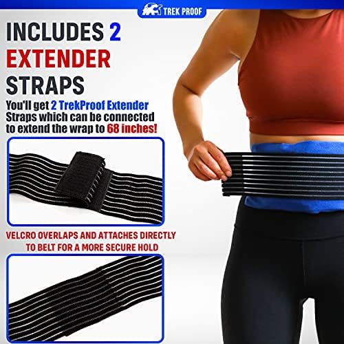 Ice Packs for Injuries Reusable (3-Piece Set) – Hot and Cold Ice Pack Therapy Gel Wrap Support – Supports Recovery, Joint and Muscle Pain – Knees, Back & More (3 Piece Set - Classic)