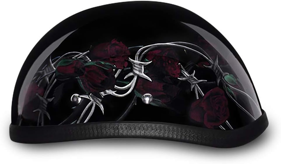Daytona Helmets Graphics Bicycle Helmets for Men - Novelty Half Helmet with Breathable Liner - Retro Skull Cap – Eagle Headgear with Head Wrap