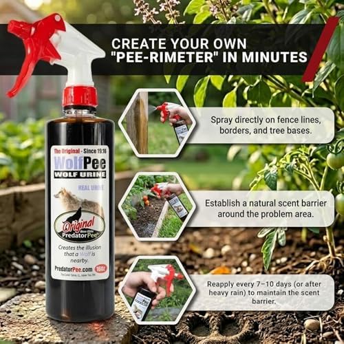 PredatorPee 100% Wolf Urine Natural Predator Scent Outdoor Yard Garden