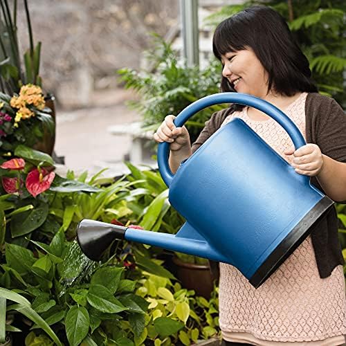 Gardener's Supply Company French Blue Watering Can, 3 Gallon, Blue | Indoor Outdoor, Water Container for Plants and Garden