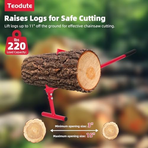 51.18"" Timberjack Log Lifter, Adjustable Log Roller Cant Hook, Heavy-Duty Carbon Steel Log Jack for Rolling and Raising Up The Logs, Log Roller Tool