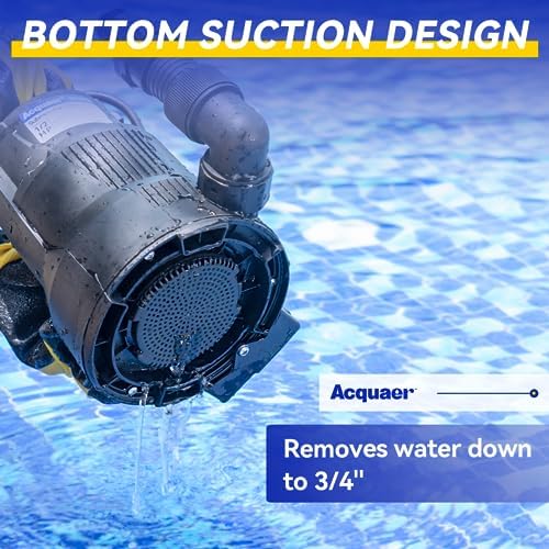 1/2 HP Automatic Sump Pump, 2450 GPH Submersible Water Pump with 3/4”Garden Hose Check Valve Adapter