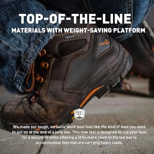Danner Vicious Composite Toe Work Boots for Men, Waterproof, ASTM Approved | Composite Toe Boots for Men, For Electrical Hazard Work, Slip Resistant Grip, TPU Shank, Construction Boots