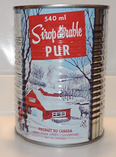 Decacer Pure Maple Syrup, 1 Medium, 540ml/18.26oz. Can,(8pk) (Imported from Canada)