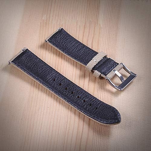 hemsut h Canvas Watch Bands, Quick Release Military Watch Strap, Fabric Replacement 18mm Watch Bands for Men
