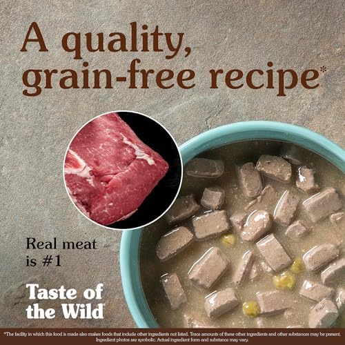 Taste of the Wild Pacific Stream Wet Food Salmon in Gravy 13.2oz Case of 12 | Puppy & Adult Dogs | Grain Free Recipe* | Complete & Balanced to Satisfy Finicky Dogs | Sweet Potatoes for All Day Energy