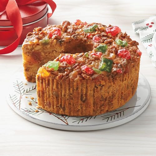 The Swiss Colony Christmas Fruitcake Traditional Holiday Dessert | Traditional Holiday Dessert with Whole Candied Fruit and Nuts
