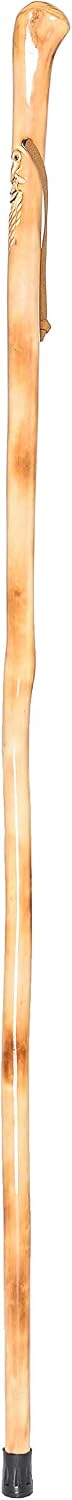 FOREST PILOT Root Head Wooden Walking Stick with Old Man Face Carving(Nature Color, 55 Inches, 1 Piece