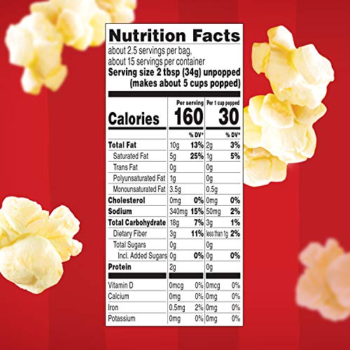Orville Redenbacher’s Popcorn, Movie Theater Butter Flavor, 3 oz., 6-ct