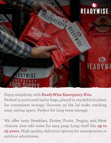 ReadyWise Emergency Survival Gear – Tactical Military Backpack, Camping Essentials Bug Out Bag & Survival Kit, Prepper & Hurricane Supplies