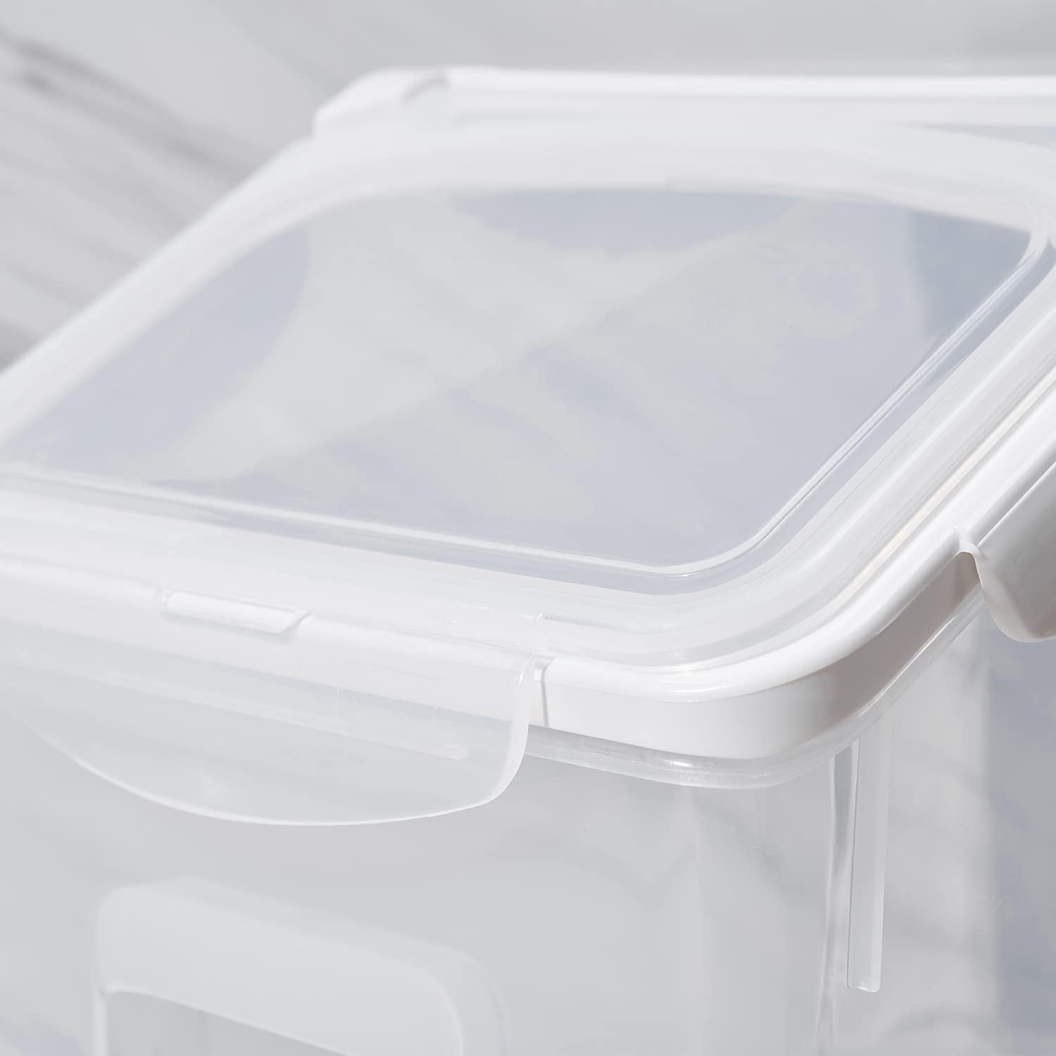 HANAMYA 10 Liter / 20 lbs Rice Storage Container with Measuring Cup, BPA free, For Rice | Grain | Pet Food | Flour, 2 counts, Clear