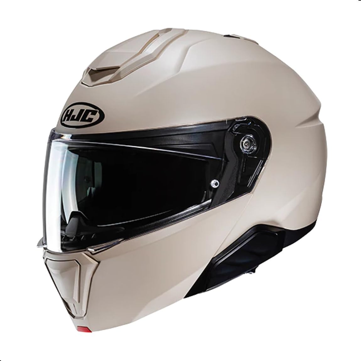 HJC i91 Solid Modular Motorcycle Helmet with HJ-33 Pinlock Shield, DOT Approved (Semi Flat Black, Medium)