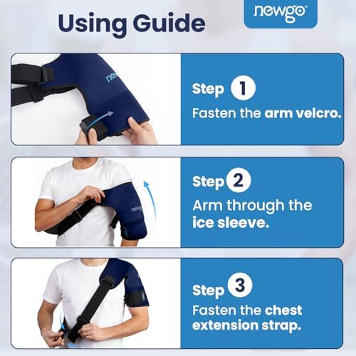 NEWGO Shoulder Ice Pack, Compression for Both Shoulders, FSA Eligible, M