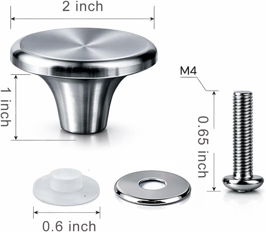 HUASAI Stainless Steel Replacement Handle compatible with Le Creuset,Aldi,Lodge, and other Enameled Cast-Iron Dutch Oven