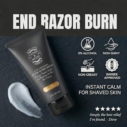 Best After-shave Balm, Sandalwood Scent, Premium Aftershave Lotion, Soothes and Moisturizes Face after shaving, Does Not Dry The Skin, Eliminates Razor Burn For A Silky Smooth Finish …