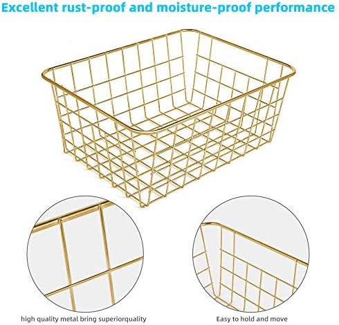 Wire Baskets for Organizing 4 Pack Pantry Baskets For Storage 11x8.7x4.7in