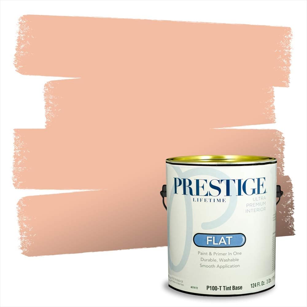 PRESTIGE Paints Exterior Paint and Primer In One, 1-Gallon, Semi-Gloss, Comparable Match of Sherwin Williams* Captivating Cream*