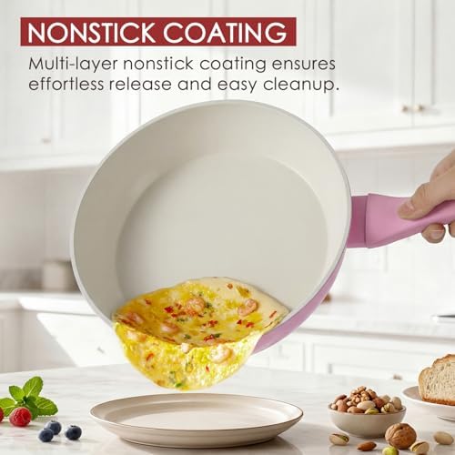 Kikcoin Pots and Pans Set Non Stick 31 Piece Kitchen Nonstick Cooking Cookware Sets with Grill Pan Saucepan Baking Sheet Utensil, Black