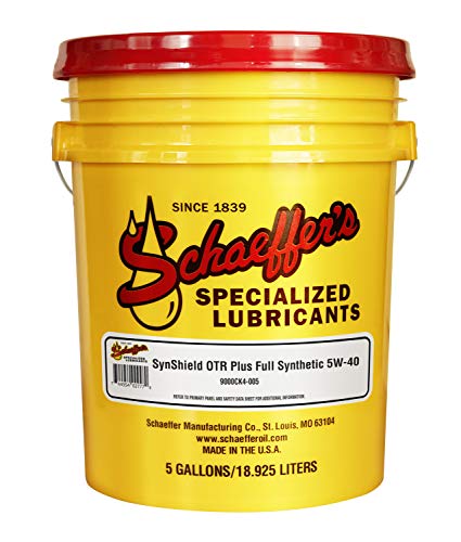 Schaeffer Manufacturing Co. 9000CK4-005 SynShield OTR Plus Full Synthetic Diesel Engine Oil 5W-40, 5-Gal Pail