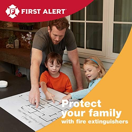 First Alert Fire Extinguisher, Standard Garage Use | GARAGE10 UL RATED 10-B:C, Red 1-Pack
