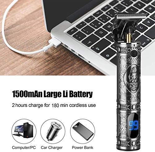 Suttik Hair Clippers for Men, Professional Hair & Beard Trimmer for Men, Mustache Trimmer T-Blade Hair Liner Edgers