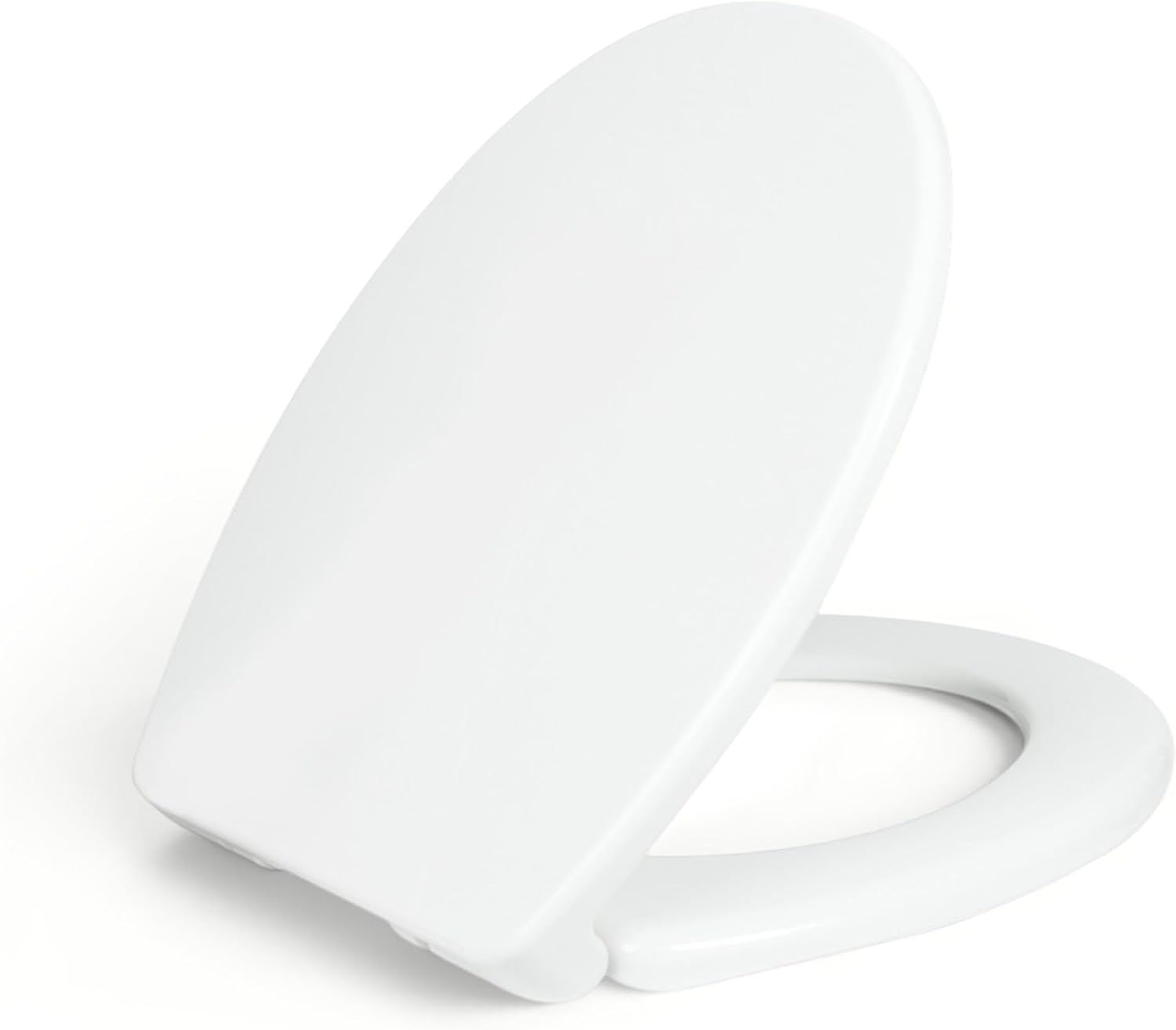 LUXE TS1008E Slow Close Elongated Comfort Fit Toilet Seat, White