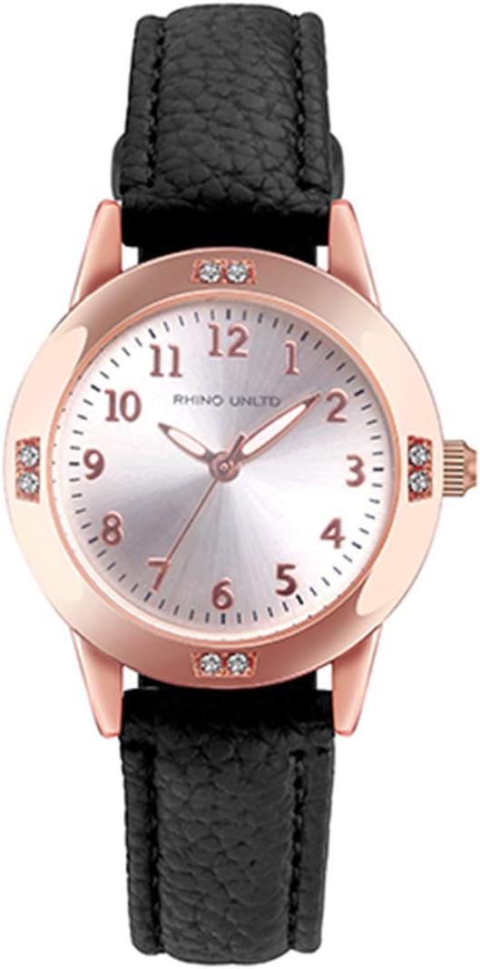 TUOTISI Women's Leather Band Quartz Movement Waterproof Business Classic Analog Watch with Genuine Leather Stainless Steel Band Elegant Ladies Watch