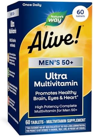 Nature's Way Alive! Men's 50 Plus Ultra Potency Multivitamin, 60 ct