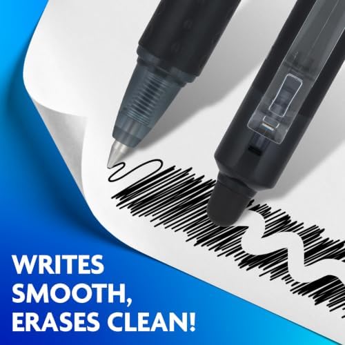 PILOT FriXion Clicker Erasable Pens, Fine Point 0.7 mm, Black Ink, 3-Pack