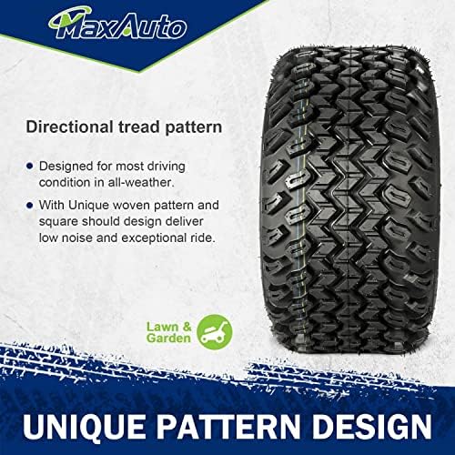 MaxAuto 2pcs 22x11.00-10 Hilly Lawn Tires, 22x11x10 Golf Cart Tires, 4Ply