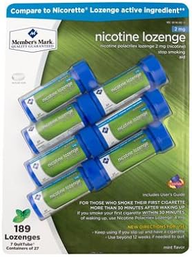 Members Mark 2mg Nicotine Lozenges, Mint (216 Count)