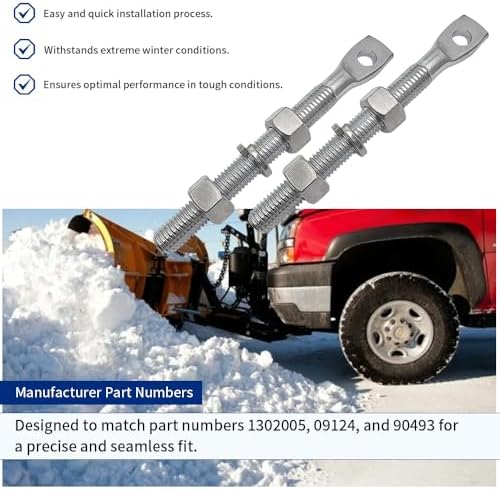 2PCS 5/8" Snow Plow Trip Spring Eye Bolt 1/2" Hole for Buyers SAM 1302005, NLP SNP6224,Meyer 09124,Western 90493K