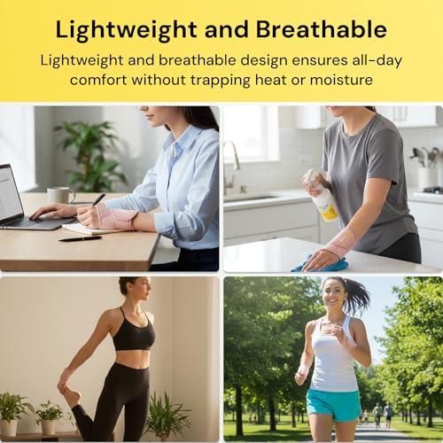 BraceUP Adjustable Wrist Wrap for Men and Women - Workouts Wrist Band, Carpal Tunnel Compression Wrist Brace, Tendonitis Wrist Splint, Left Right Hand One Size Adjustable (Black)
