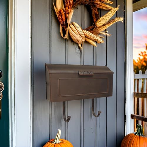 Special Lite Horizon Horizontal Wall Mount Mailbox - Black Aluminum Mailbox for Wall Mount - SHH-1006-BLK