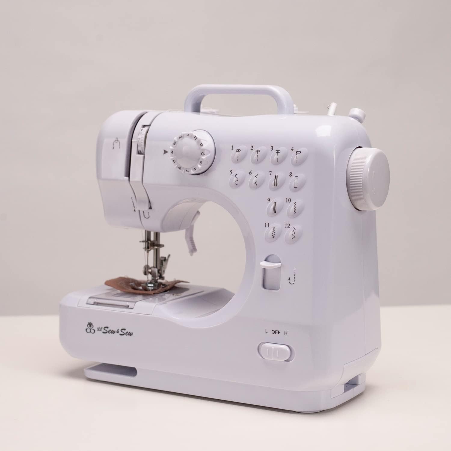 MICHLEY LSS-505+ Desktop 12-Stitch Sewing Machine, White