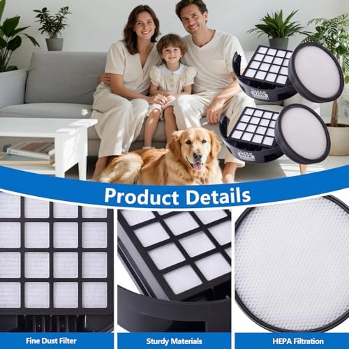 Gudotra 2 Pack Replacement Filter Kits for Hoover WindTunnel 3 Pro Pet Upright Vacuum Comaptible with Part 303903001 305687002